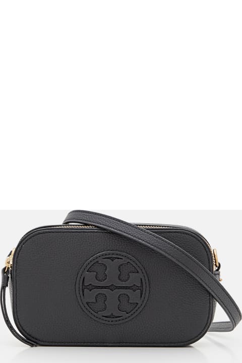 Tory Burch 'fleming Convertible' Black Shoulder Bag With Diamond-shaped  Pintucks In Leather Woman - ShopStyle