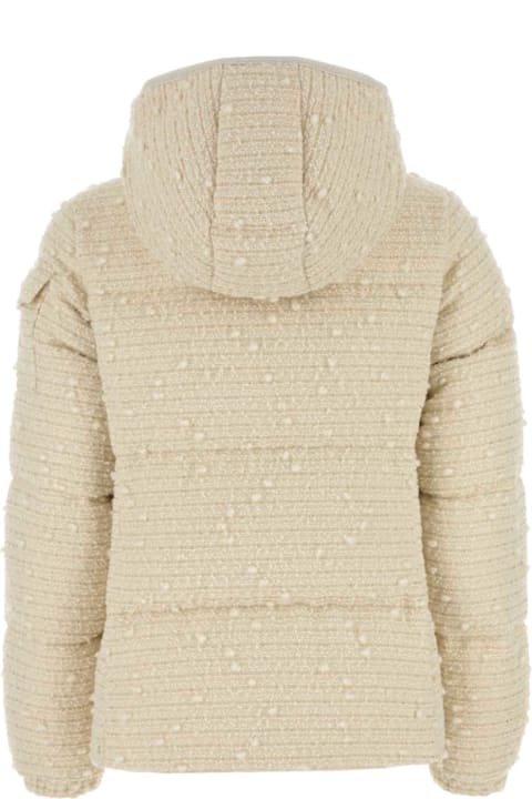 Coats & Jackets for Women Moncler Ivory Tweed Fourmines Down Jacket