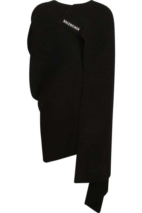 Balenciaga Coats & Jackets for Women Balenciaga Ribbed Knit Wrap Cape