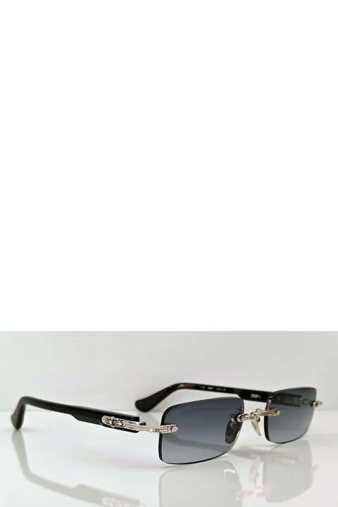 Deep I - Shiny Silver / Black Sunglasses