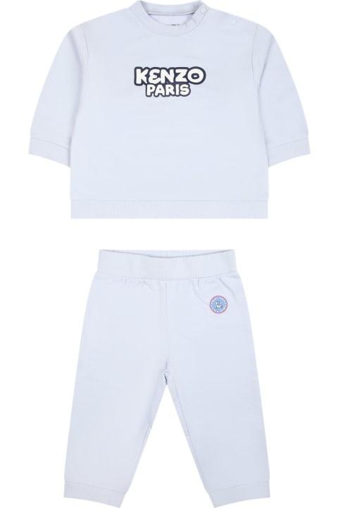 Kenzo Kids Clothing for Baby Girls Kenzo Kids Sporty Suit For Newborn With Printing And Logo