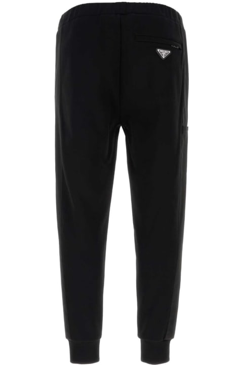 Pants for Men Prada Black Cotton Blend Joggers