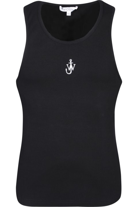 Everywhere Tanks for Men J.W. Anderson Anchor Black Tank Top