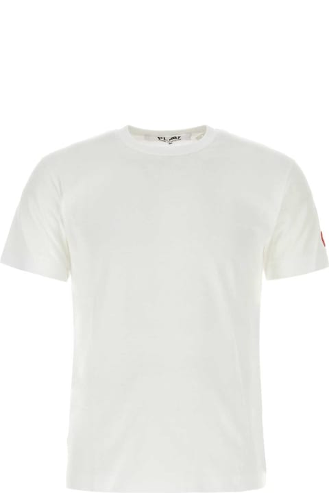 Topwear for Men Comme des Garçons Play White Cotton T-shirt