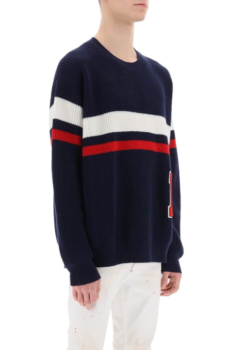 Dsquared2 Sweaters for Men Dsquared2 Wool Sweater With Varsity Patch