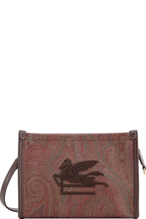 Etro for Women Etro 'arnica' Brown Leather Clutch Bag