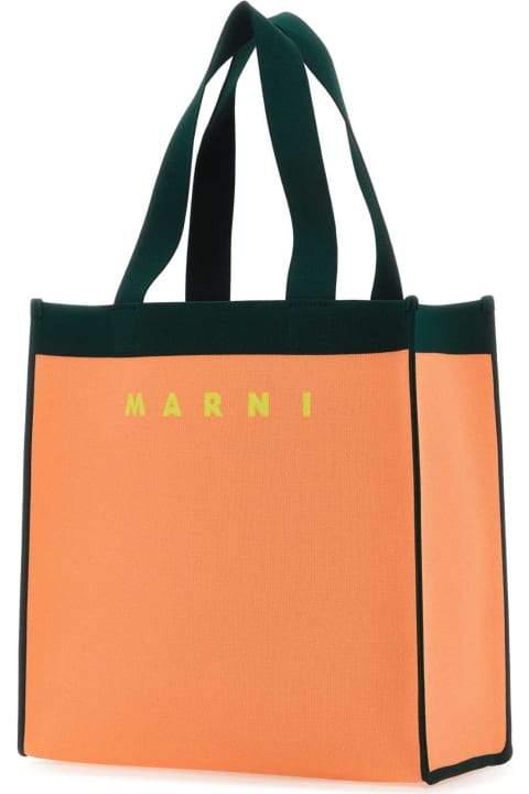 Totes for Men Marni Two-tone Jacquard Shopping Bag