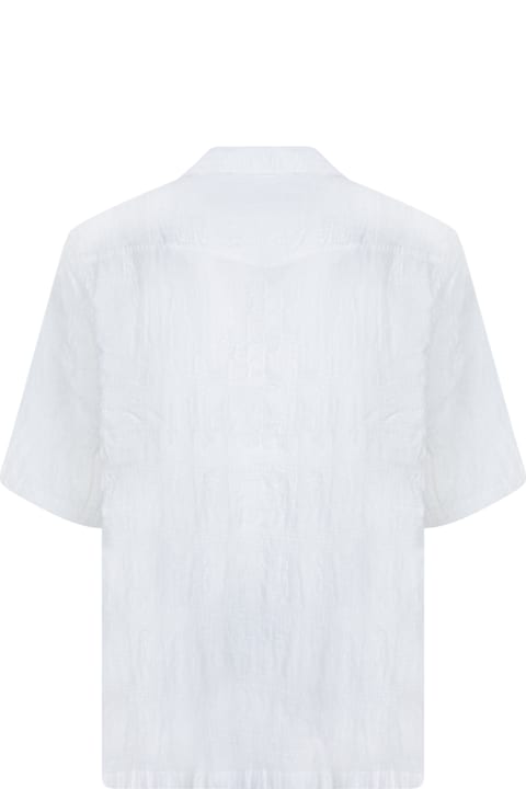 Officine Générale Clothing for Men Officine Générale White Seersucker Shirt