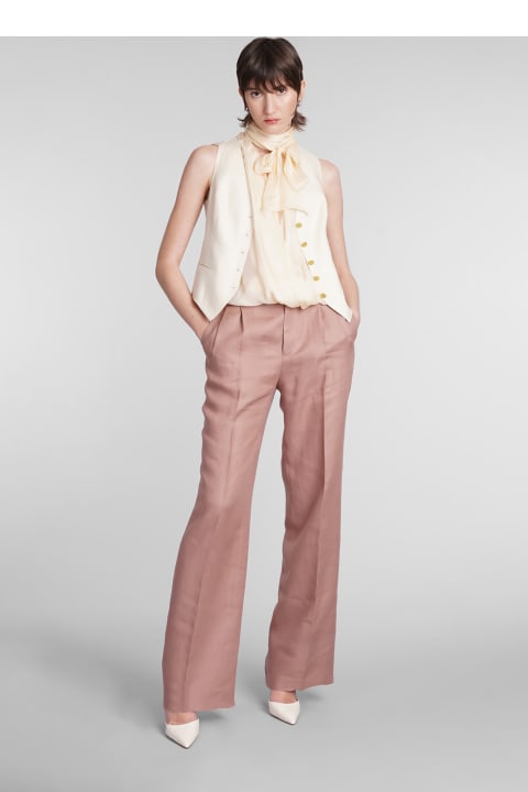 Tagliatore 0205 Clothing for Women Tagliatore 0205 P-amira Pants In Rose-pink Linen