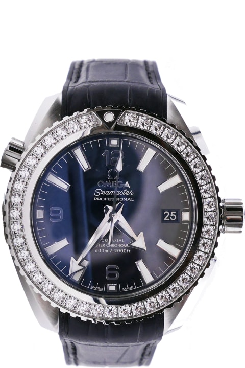 Omega Seamaster Planet Ocean Co-axial Master Stainless Steel & Diamonds Unisex Watch 215.18.40.20.01.001 Watches
