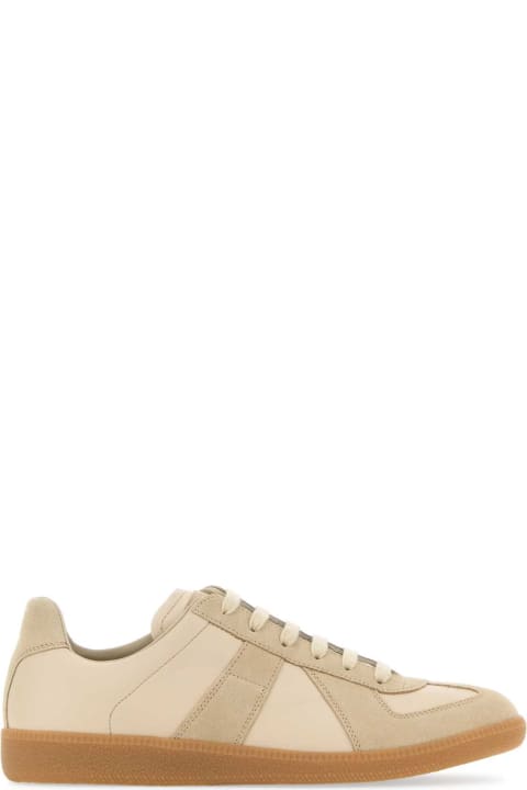 Fashion for Men Maison Margiela Two-tone Leather And Suede Replica Sneakers
