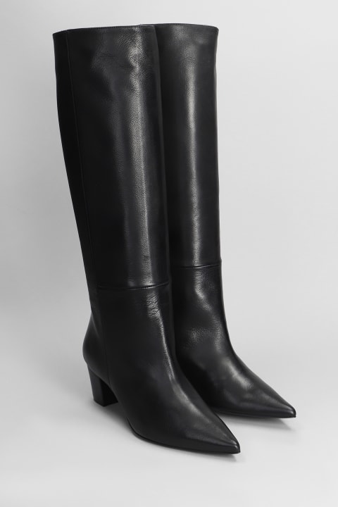 Shoes for Women Marc Ellis High Heels Boots In Black Leather
