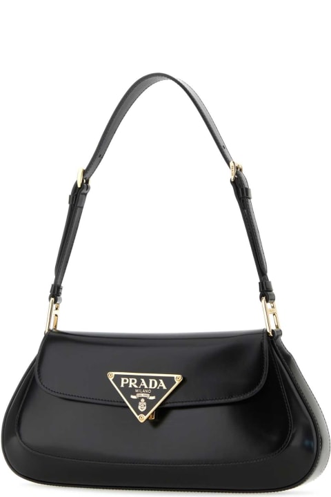 Prada for Women Prada Black Leather Shoulder Bag