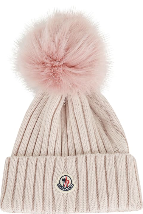 Moncler for Women Moncler Pompom-detailed Ribbed-knit Beanie