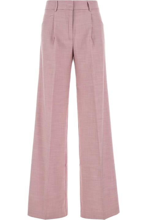 パンツ THE ANDAMANE Pink stretch polyester blend palazzo pant The Andamane Pink Stretch Polyester Blend Palazzo Pant