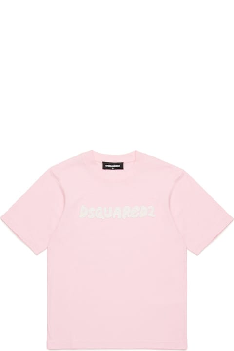 Dsquared2 for Kids Dsquared2 Logo Embroidered Crewneck T-shirt