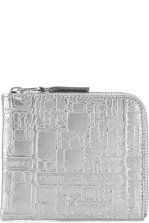 Comme des Garçons Silver Leather Card Holder
