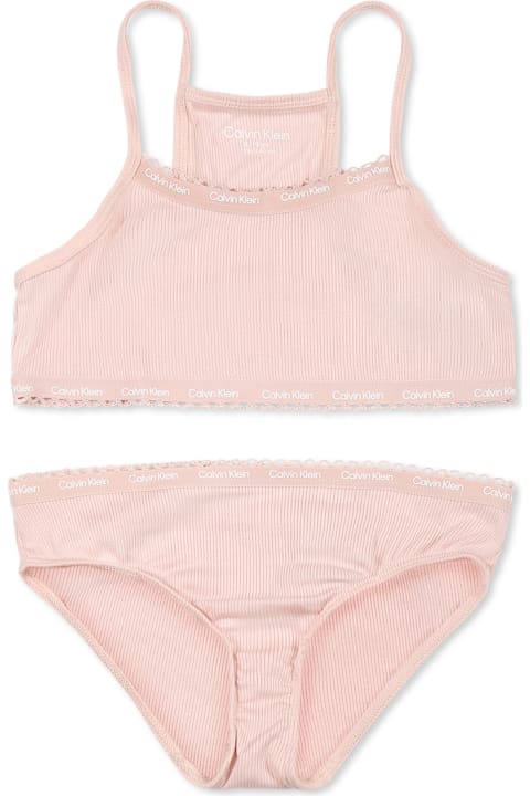 Calvin Klein لـ Kids Calvin Klein Pink Underwear Set For Girl With Logo