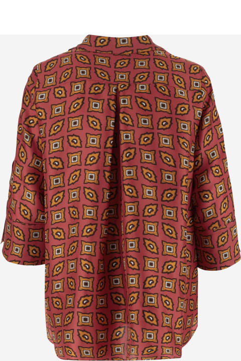 ウィメンズ Alberto Bianiのトップス Alberto Biani Silk Shirt With Geometric Pattern