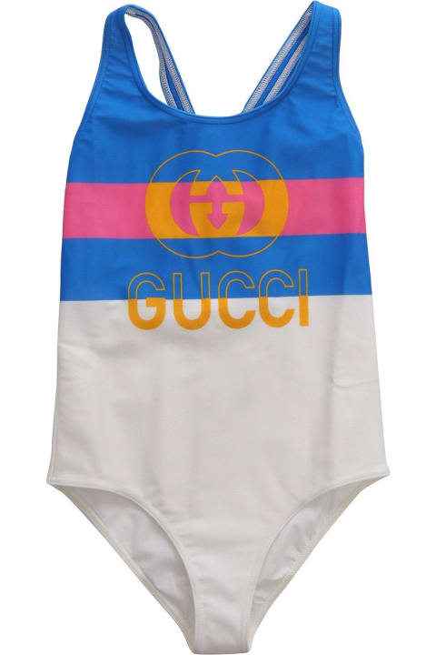 Gucci Swimwear for Women Gucci Logo Printed Sleeveless Swimsuit
