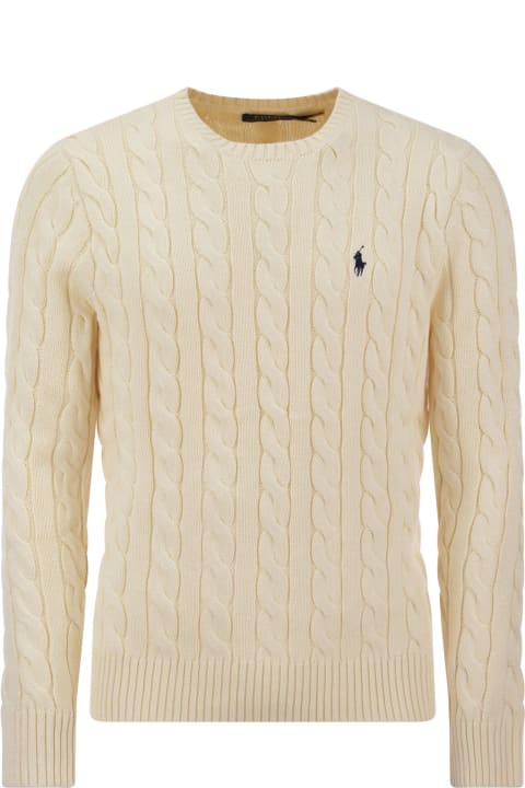 Polo Ralph Lauren for Men Polo Ralph Lauren Ivory Cotton Sweater