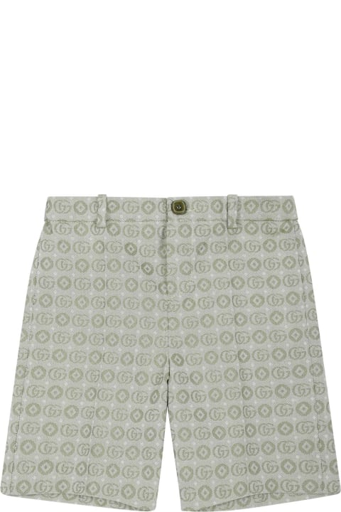Gucci Clothing for Baby Boys Gucci Green Shorts For Baby Boy With Double G