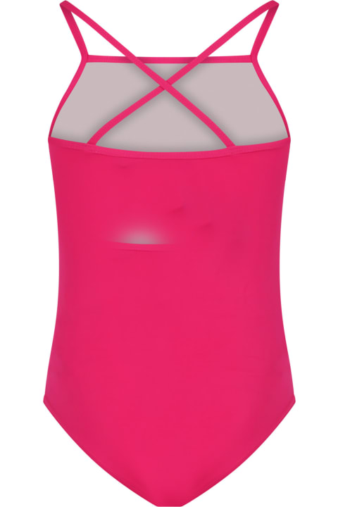 Gucci Swimwear for Girls Gucci Fuchsia One-piece Swimsuit For Girl With Gucci Apple Print