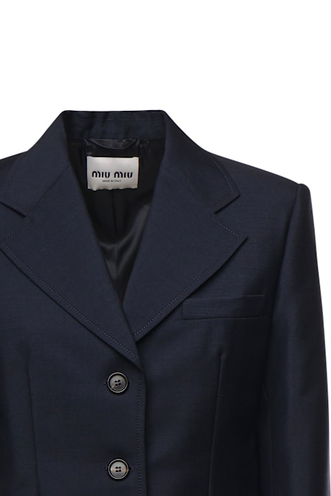 Fashion for Women Miu Miu Single-breasted Jacket In Kid Mohair