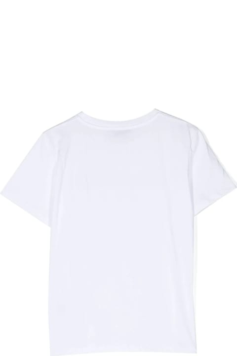 メンズ新着アイテム Balmain White T-shirt With Golden Logo