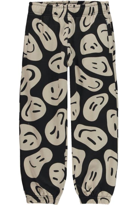 Bottoms for Girls Molo Adan Smiley-face Printed Straight-leg Track Pants