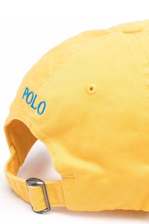 Fashion for Men Ralph Lauren Yellow Baseball Hat With Contrasting Pony