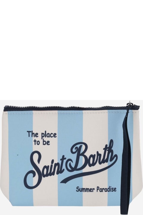 Clutches for Women MC2 Saint Barth Scuba Clutch Bag With Striped Pattern