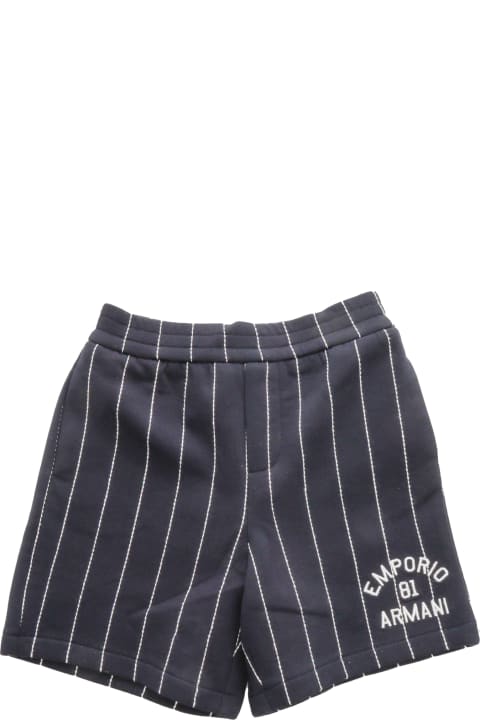 Bottoms for Baby Boys Emporio Armani Shorts With Vertical Seams