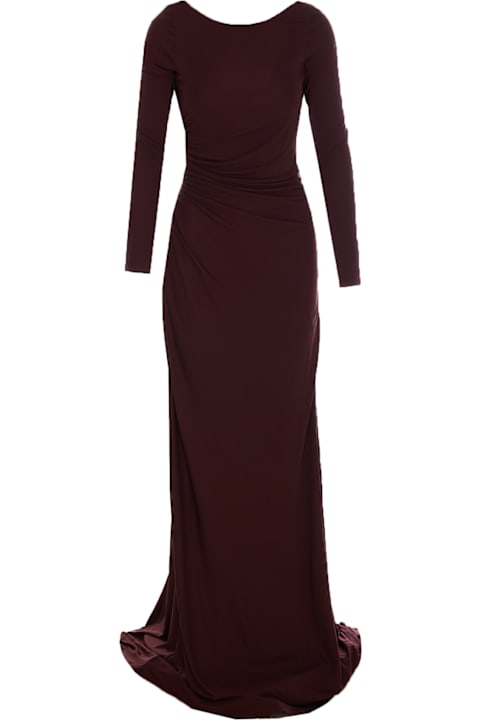 Homeware Elisabetta Franchi Red Carpet Dress With Drapes