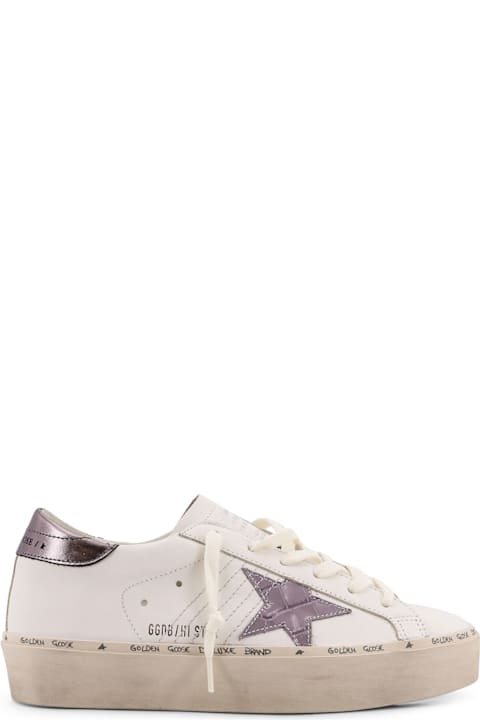 Golden Goose Hi Star Leather Sneakers With Side Logo