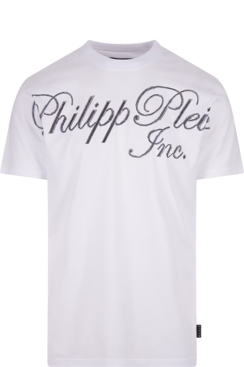 Philipp Plein Topwear for Men Philipp Plein White T-shirt With Crystals Philipp Plein Tm