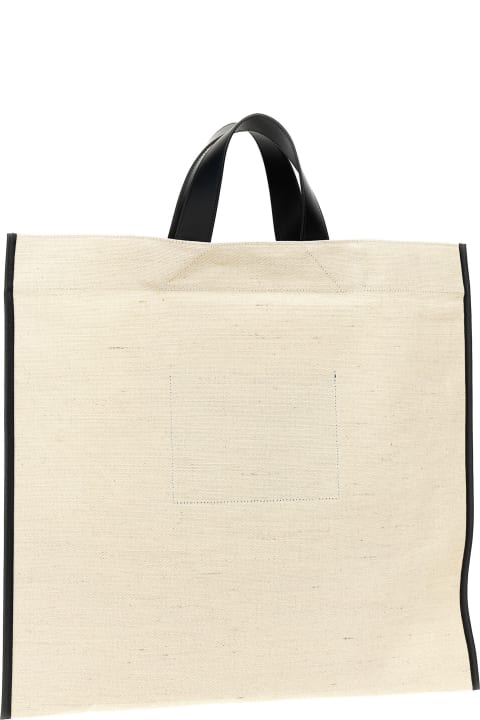 メンズ Jil Sanderのトートバッグ Jil Sander 'border Book Tote Square' Shopping Bag