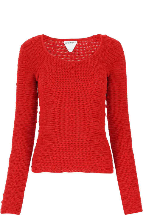 Fashion for Women Bottega Veneta Red Cotton Sweater
