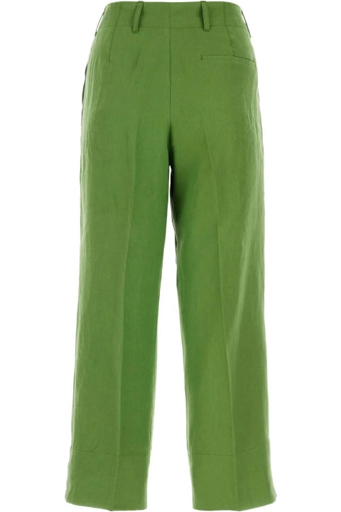 'S Max Mara Pants & Shorts for Women 'S Max Mara Grass Green Linen Rebecca Pant