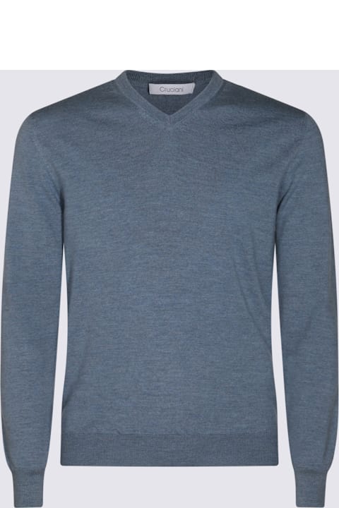 Cruciani for Men Cruciani Light Blue Wool Knitwear