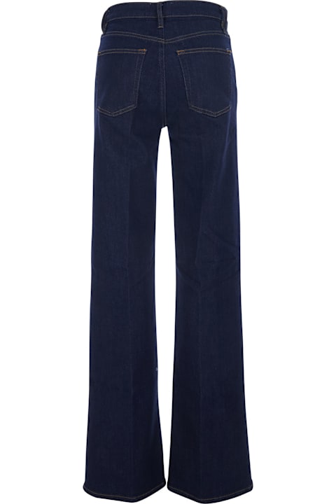 Frame for Kids Frame 'the Straight' Blue Jeans With High-waist And Five-pocket Design In Denim Woman