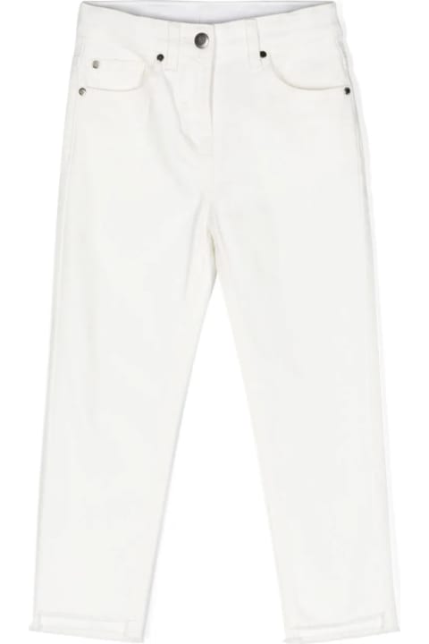 Fashion for Girls Stella McCartney Kids Patch Pocket Straight Leg Jeans In Ivory