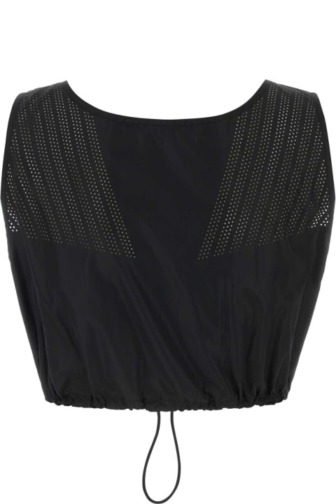 Miu Miu Coats & Jackets for Women Miu Miu Black Polyester Blend Crop-top