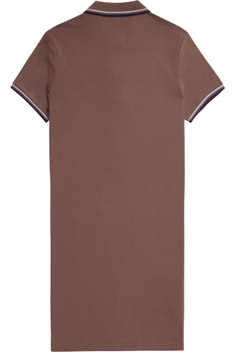 Fred Perry لـ Kids Fred Perry Stretch Cotton Polo Dress With Contrasting Profiles