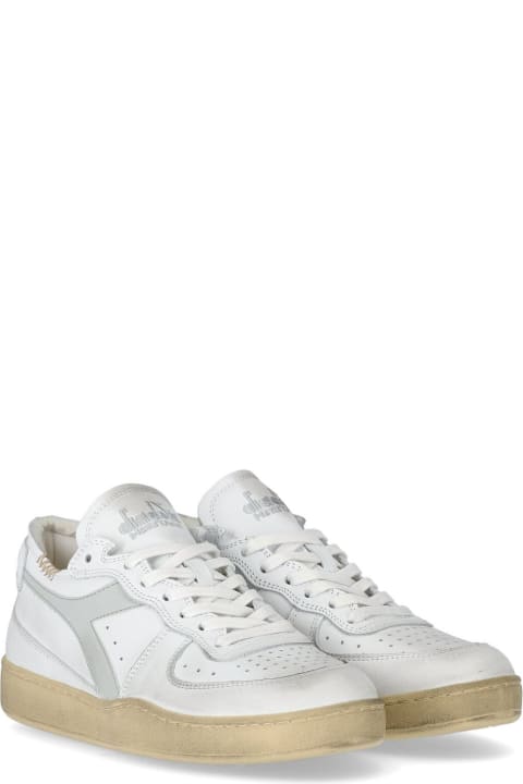 Diadora Heritage Mi Basket Row Cut White Grey Sneaker