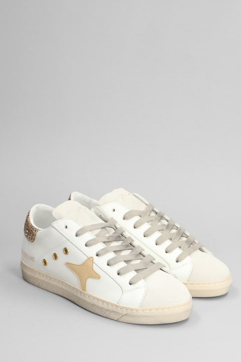 AMA-BRAND Shoes for Women AMA-BRAND Sneakers In White Suede And Leather