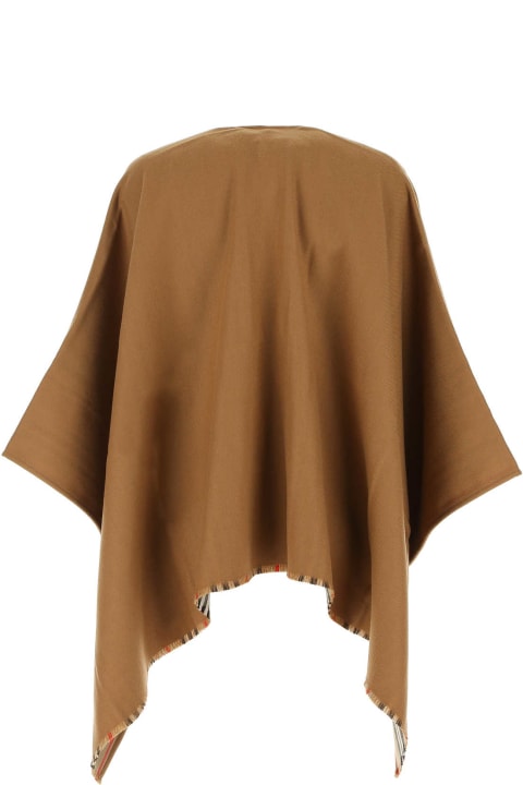 Sweaters for Women Burberry Camel Wool Cape