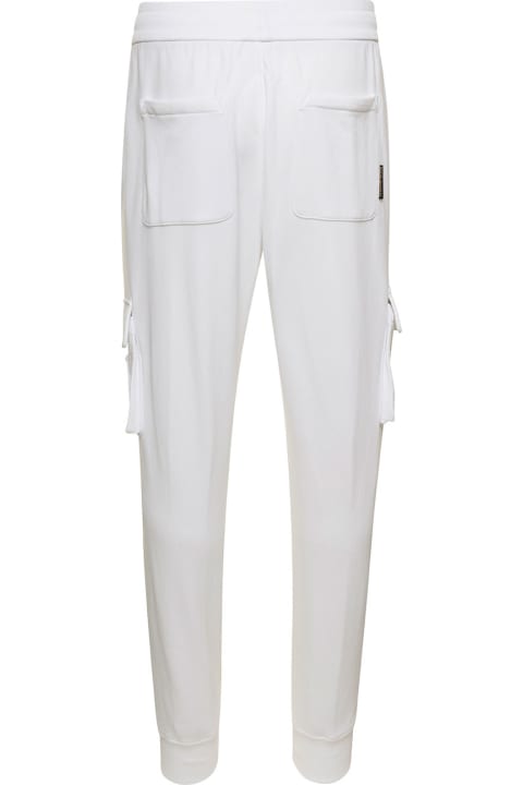 Moose Knuckles for Men Moose Knuckles 'clemont' White Cargo Pants With Logo Patch In Cotton Man