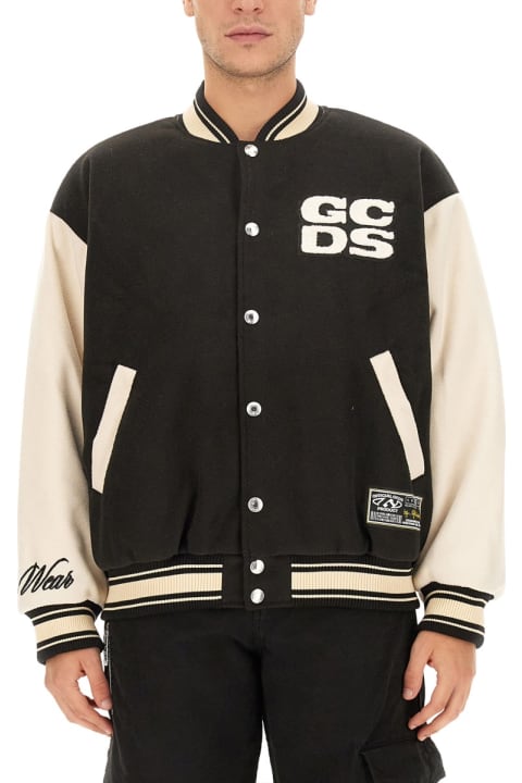 Coats & Jackets for Men GCDS Wirdo Varsity Bomber Jacket