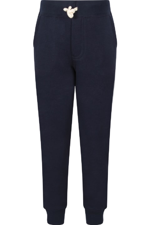 أدوات منزلية Ralph Lauren Blue Boy Sweatpants With Red Pony Logo